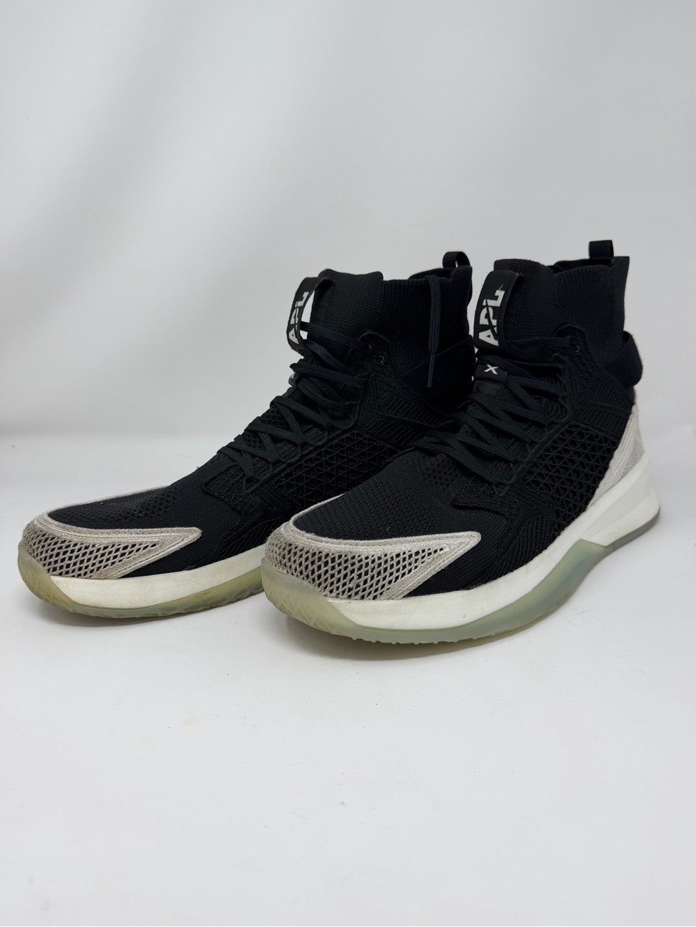 APL Concept X Carbon Black High-Top Sneakers with White Accents